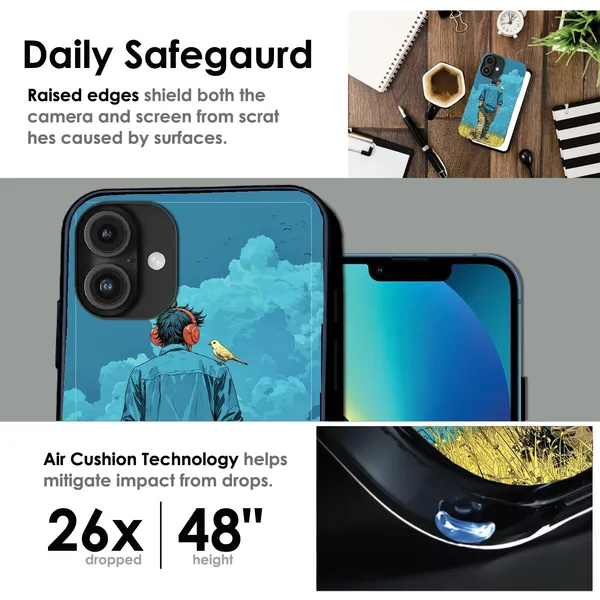 iPhone_16_Pro_Dreamer_in_Blue_Clouds_Glossy_Metal_Silicone_Case