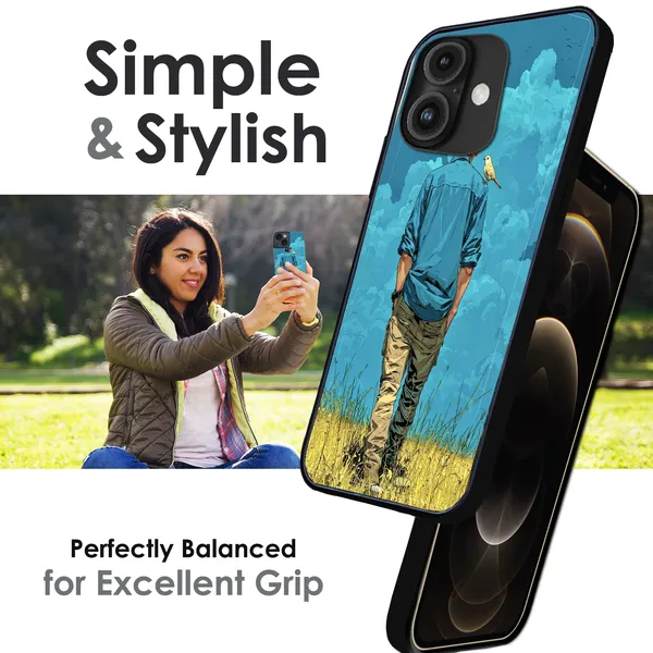 iPhone_16_Pro_Dreamer_in_Blue_Clouds_Glossy_Metal_Silicone_Case
