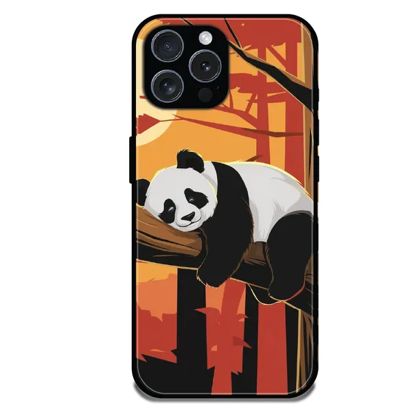 iPhone_16_Pro_Max_Sleeping_Panda_Sunset_Glossy_Metal_Silicone_Case