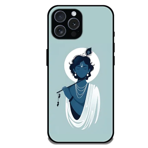 iPhone_16_Pro_Max_Minimal_Krishna_Flute_Art_Glossy_Metal_Silicone_Case