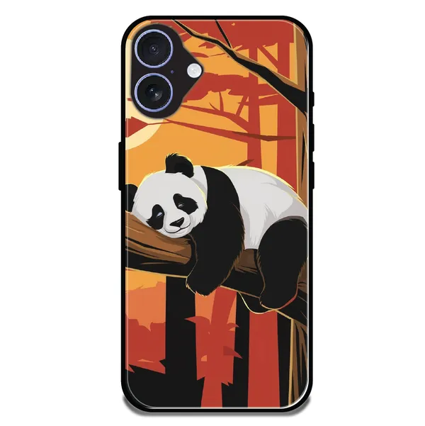 iPhone_17_Sleeping_Panda_Sunset_Glossy_Metal_Silicone_Case