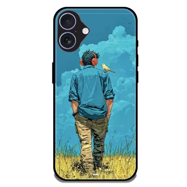 iPhone_17_Dreamer_in_Blue_Clouds_Glossy_Metal_Silicone_Case
