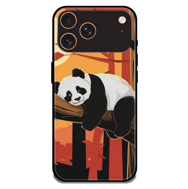 iPhone_17_Pro_Sleeping_Panda_Sunset_Glossy_Metal_Silicone_Case