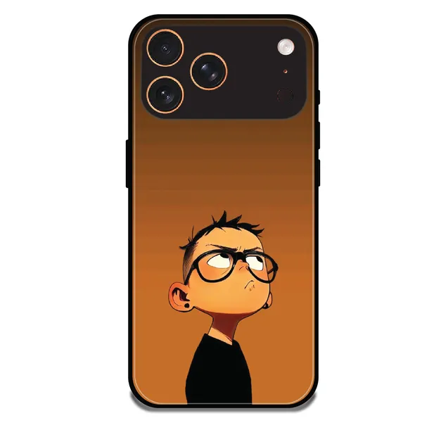 iPhone_17_Pro_Max_Stylish_Cartoon_Boy_Glossy_Metal_Silicone_Case