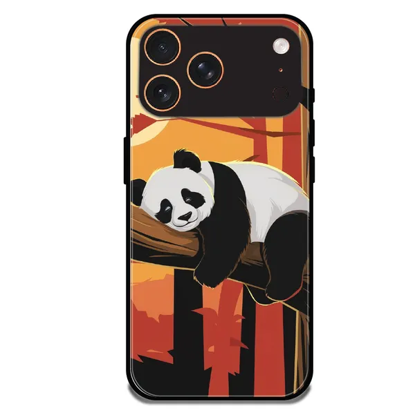 iPhone_17_Pro_Max_Sleeping_Panda_Sunset_Glossy_Metal_Silicone_Case