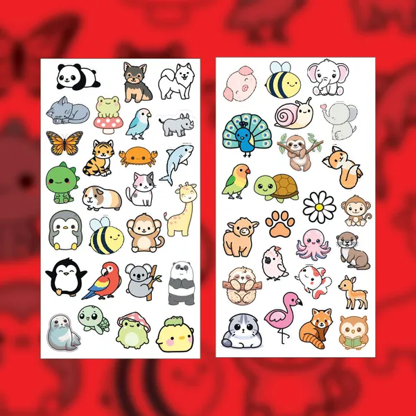 Cute_Animal_Sticker_Pack_-_Kawaii_Pet_&_Wildlife_Collection_(100+_Waterproof_Vinyl_Stickers)
