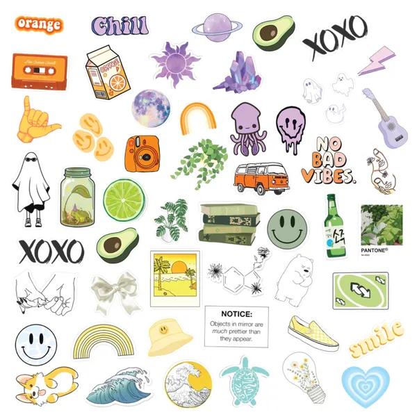 Y2K_Aesthetic_Sticker_Bundle_–_48_Waterproof_Aesthetic_Stickers_for_Phone_Cases,_Clear_Covers,_Journals,_Scrapbooks_&_More