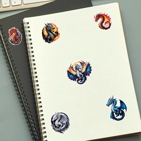 Dragon_Design_Decorative_Stickers_for_Laptops,_Phones_&_Gadgets_(Set_of_5)