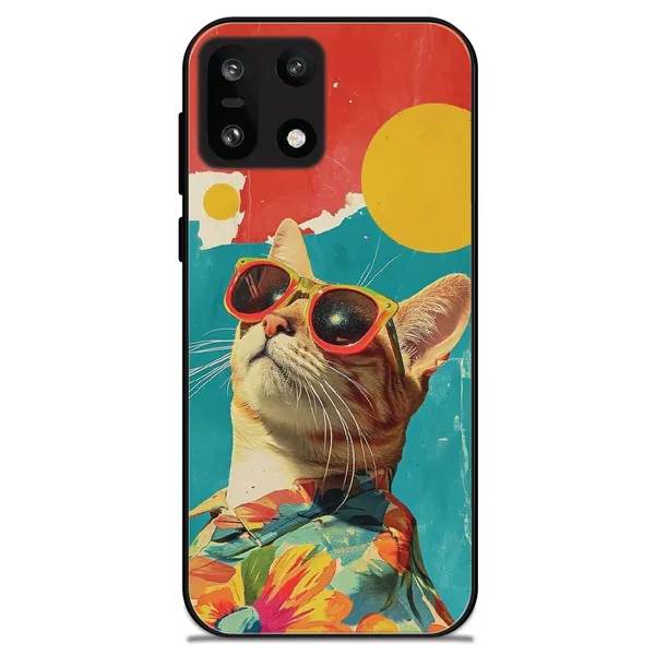 OnePlus_15_Cool_Cat_Summer_Glossy_Metal_Silicone_Case