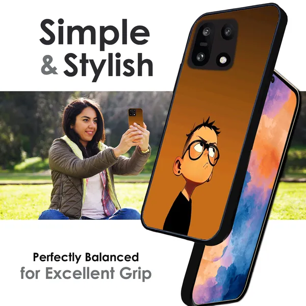 OnePlus_15_Stylish_Cartoon_Boy_Glossy_Metal_Silicone_Case