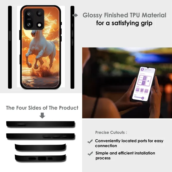 OnePlus_15_Majestic_White_Horse_Sunset_Glossy_Metal_Silicone_Case