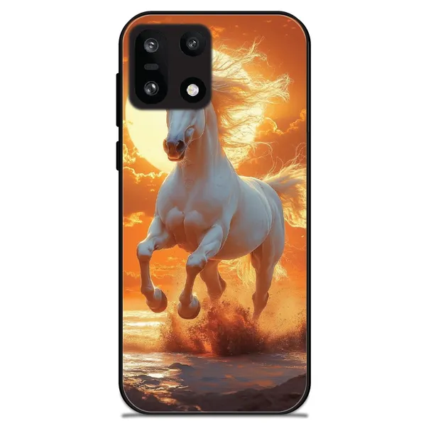 OnePlus_15_Majestic_White_Horse_Sunset_Glossy_Metal_Silicone_Case