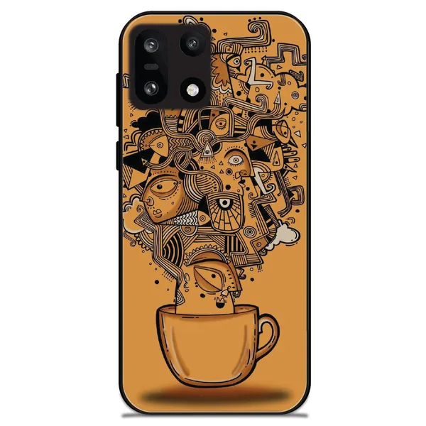 OnePlus_15_Abstract_Coffee_Doodle_Glossy_Metal_Silicone_Case