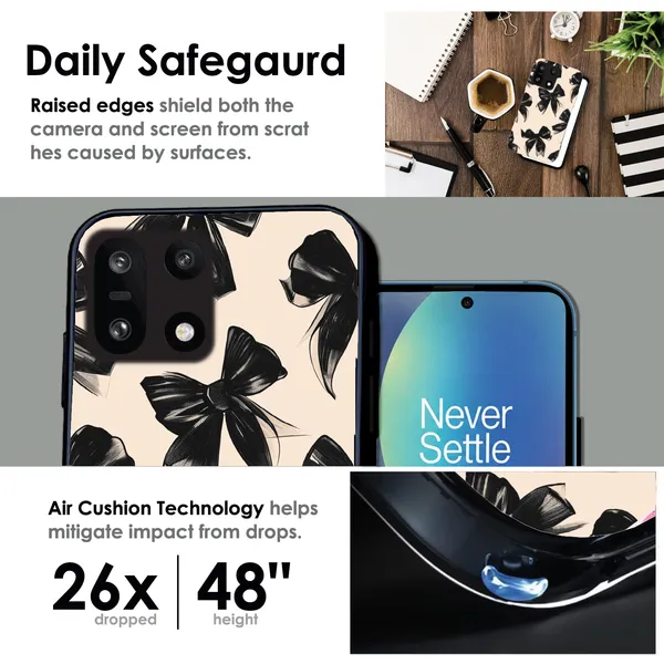 OnePlus_15_Black_Bows_Glossy_Metal_Silicone_Case