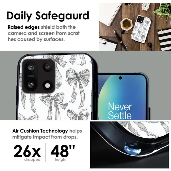 OnePlus_15_White_Bows_Glossy_Metal_Silicone_Case