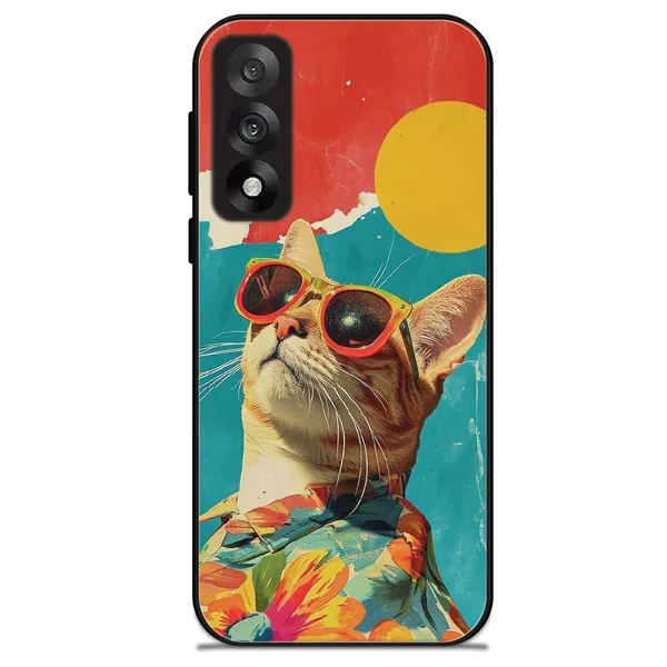 OnePlus_Nord_5_Cool_Cat_Summer_Glossy_Metal_Silicone_Case