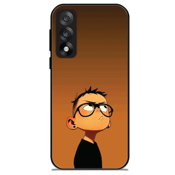 OnePlus_Nord_5_Stylish_Cartoon_Boy_Glossy_Metal_Silicone_Case