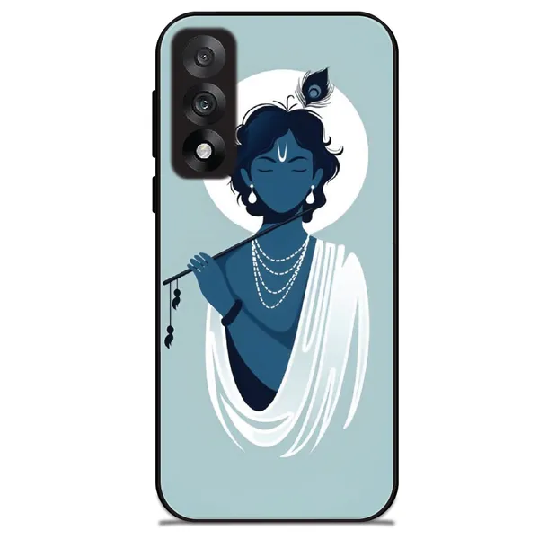 OnePlus_Nord_5_Minimal_Krishna_Flute_Art_Glossy_Metal_Silicone_Case