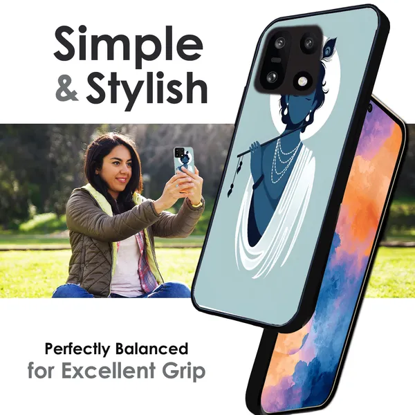 OnePlus_Nord_5_Minimal_Krishna_Flute_Art_Glossy_Metal_Silicone_Case