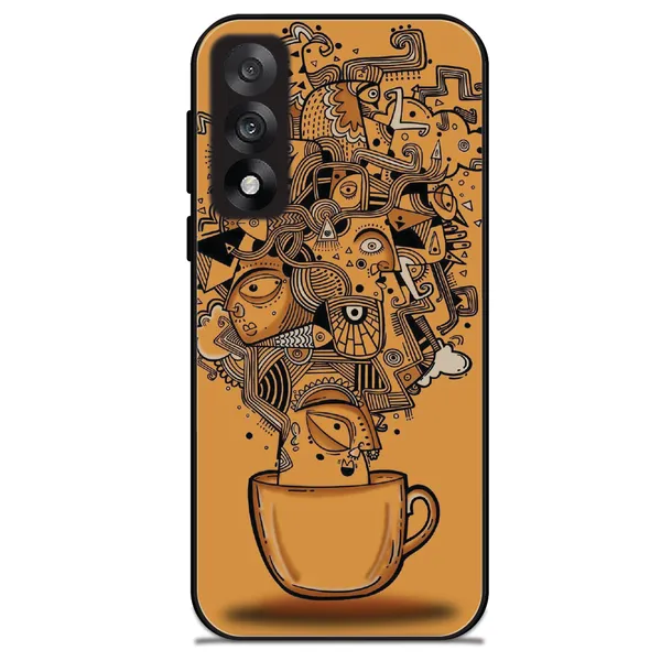OnePlus_Nord_5_Abstract_Coffee_Doodle_Glossy_Metal_Silicone_Case