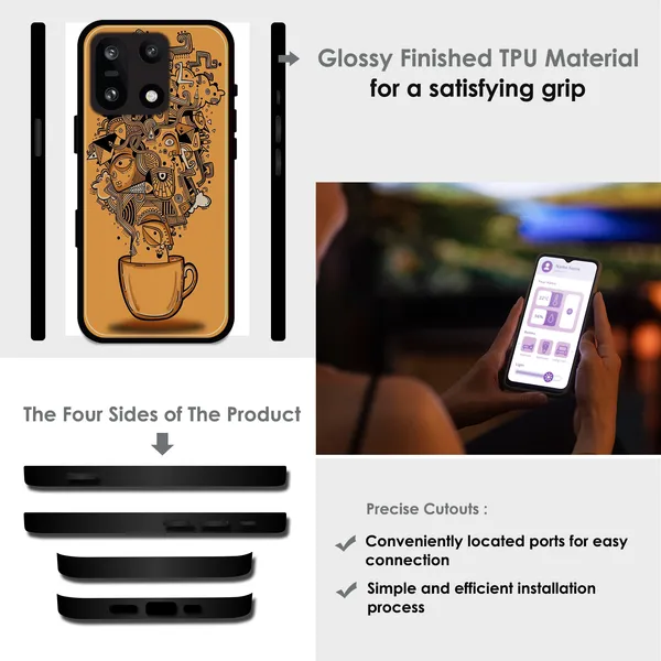 OnePlus_Nord_5_Abstract_Coffee_Doodle_Glossy_Metal_Silicone_Case