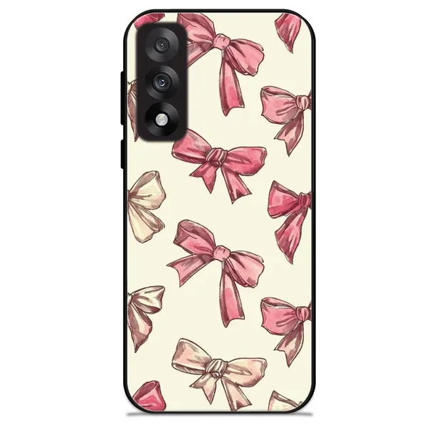 OnePlus_Nord_5_Pastel_Pink_Ribbon_Bow_Glossy_Metal_Silicone_Case