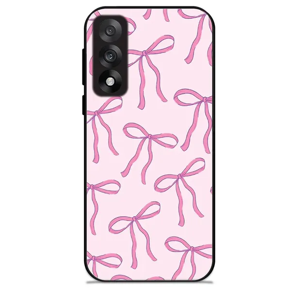OnePlus_Nord_5_Pink_Bows_Glossy_Metal_Silicone_Case