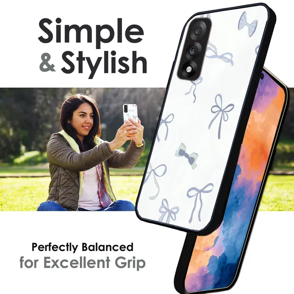 OnePlus_Nord_5_Blue_Bows_Glossy_Metal_Silicone_Case