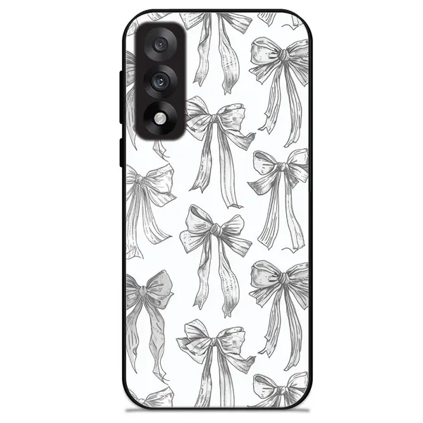 OnePlus_Nord_5_White_Bows_Glossy_Metal_Silicone_Case