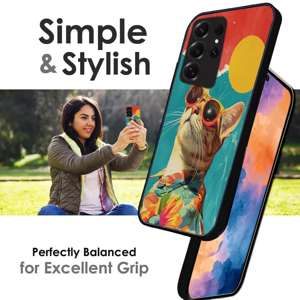 Samsung_Galaxy_S25+_Cool_Cat_Summer_Glossy_Metal_Silicone_Case