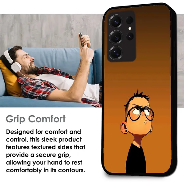 Samsung_Galaxy_S25+_Stylish_Cartoon_Boy_Glossy_Metal_Silicone_Case