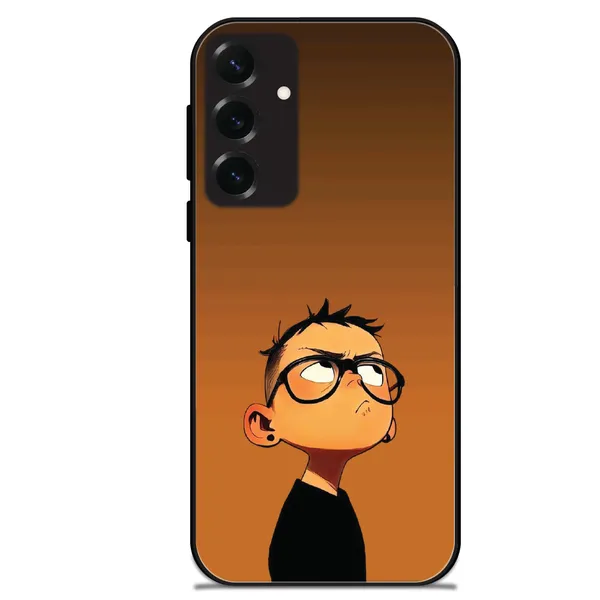 Samsung_Galaxy_S25+_Stylish_Cartoon_Boy_Glossy_Metal_Silicone_Case