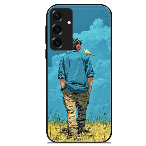 Samsung_Galaxy_S25+_Dreamer_in_Blue_Clouds_Glossy_Metal_Silicone_Case