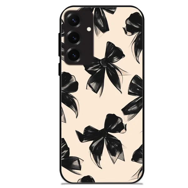 Samsung_Galaxy_S25+_Black_Bows_Glossy_Metal_Silicone_Case