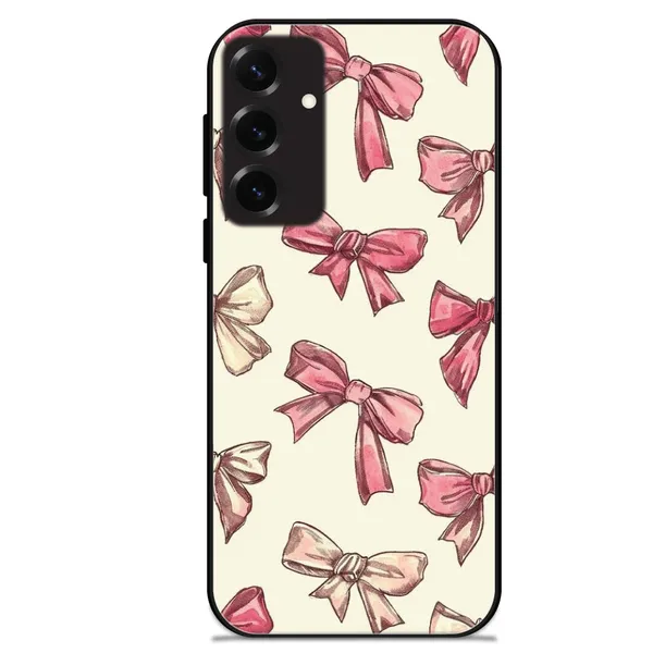 Samsung_Galaxy_S25+_Pastel_Pink_Ribbon_Bow_Glossy_Metal_Silicone_Case