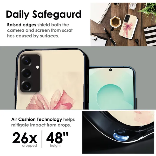 Samsung_Galaxy_S25+_Pretty_Pink_Bow_Glossy_Metal_Silicone_Case