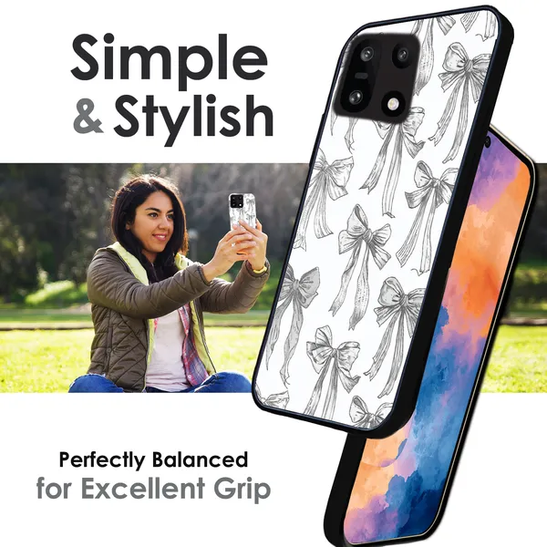 Samsung_Galaxy_S25+_White_Bows_Glossy_Metal_Silicone_Case