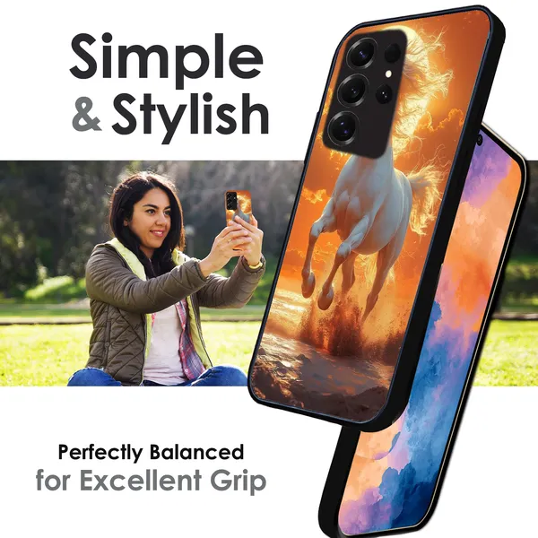 Samsung_Galaxy_S25_Ultra_Majestic_White_Horse_Sunset_Glossy_Metal_Silicone_Case