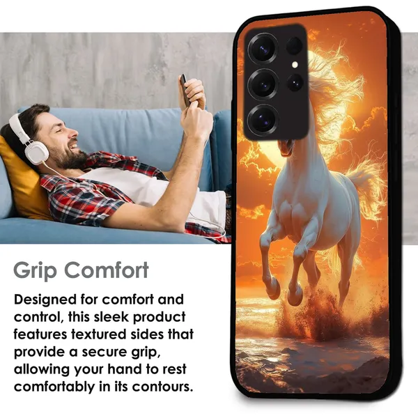 Samsung_Galaxy_S25_Ultra_Majestic_White_Horse_Sunset_Glossy_Metal_Silicone_Case