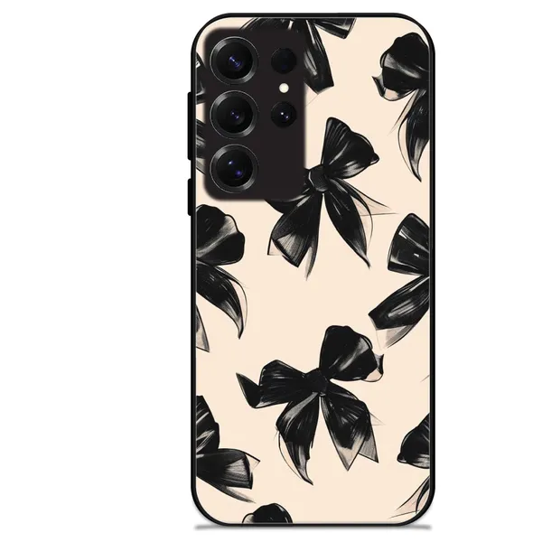Samsung_Galaxy_S25_Ultra_Black_Bows_Glossy_Metal_Silicone_Case