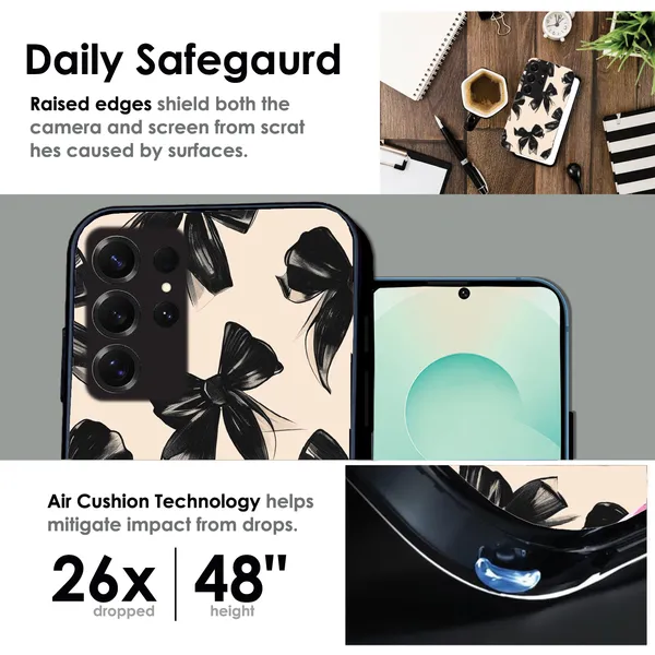 Samsung_Galaxy_S25_Ultra_Black_Bows_Glossy_Metal_Silicone_Case