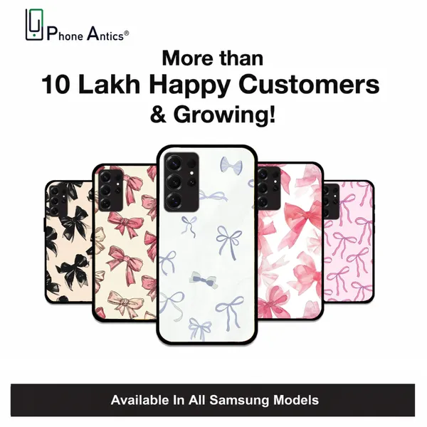 Samsung_Galaxy_S25_Ultra_Cute_Pink_Bows_Glossy_Metal_Silicone_Case