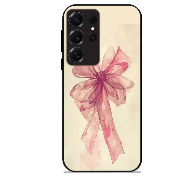 Samsung_Galaxy_S25_Ultra_Pretty_Pink_Bow_Glossy_Metal_Silicone_Case