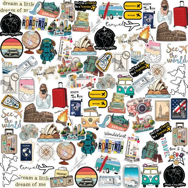Travel-Themed_Decorative_Sticker_Set_-_100+_Waterproof_Vinyl_Stickers