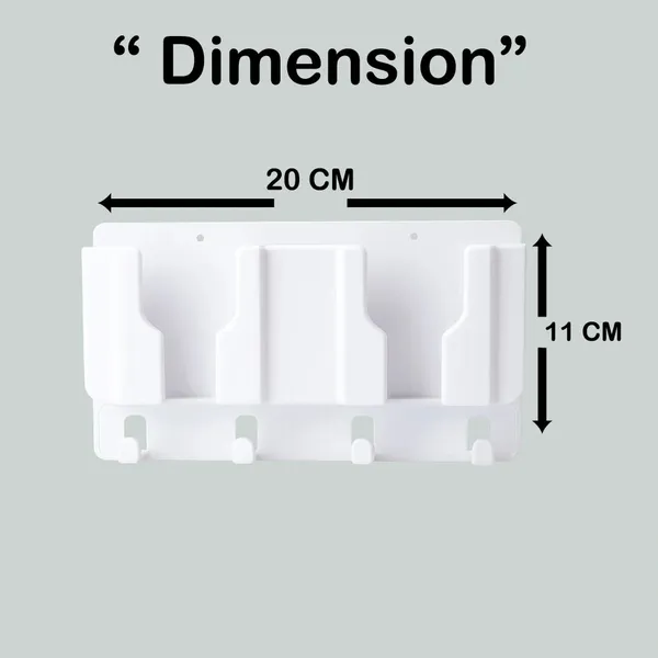 White_Wall_Mounted_Mobile_Stand_and_Key_Organizer_-_Dual_Phone_Holder_with_Hooks