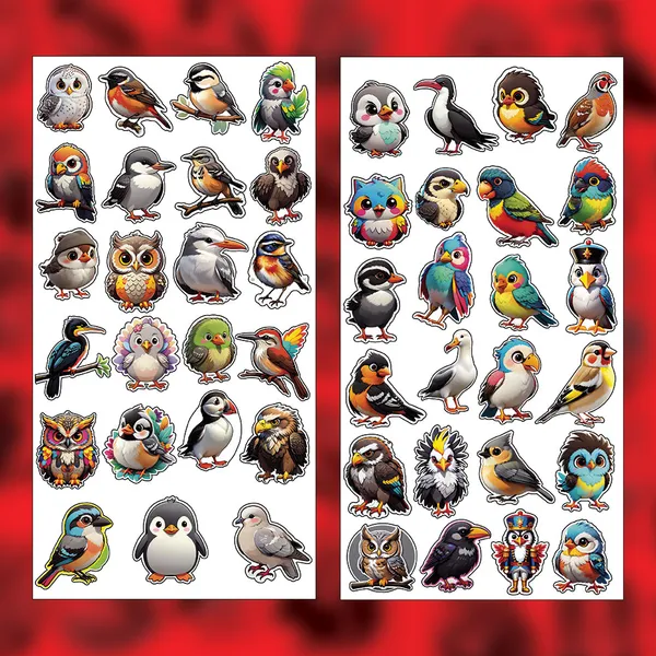 Cute_Bird_Stickers_Collection_-_Decorative_Vinyl_Stickers_Pack
