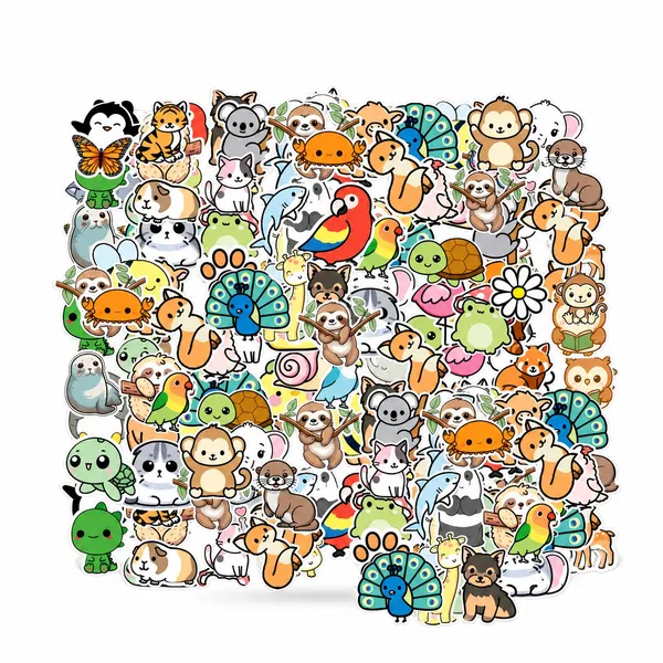 Cute_Animal_Sticker_Pack_-_Kawaii_Pet_&_Wildlife_Collection_(100+_Waterproof_Vinyl_Stickers)
