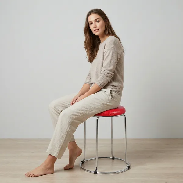 Red_Foam_Cushion_Fixed_Stool_|_30_X_55_X_48_Cm