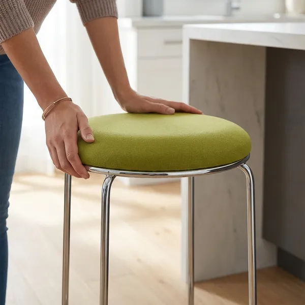 Green_Foam_Cushion_Fixed_Stool_|_30_X_55_X_48_Cm
