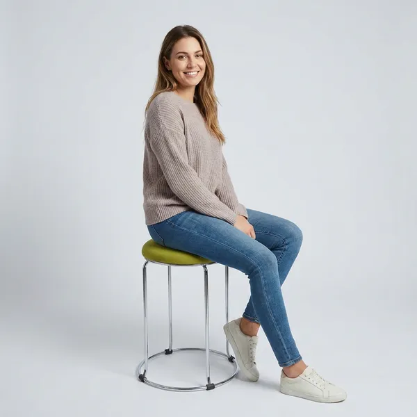 Green_Foam_Cushion_Fixed_Stool_|_30_X_55_X_48_Cm